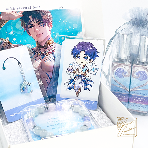 Love and Deepspace ✦ "Cerulean Serenade" Resonance Perfume Set: Rafayel